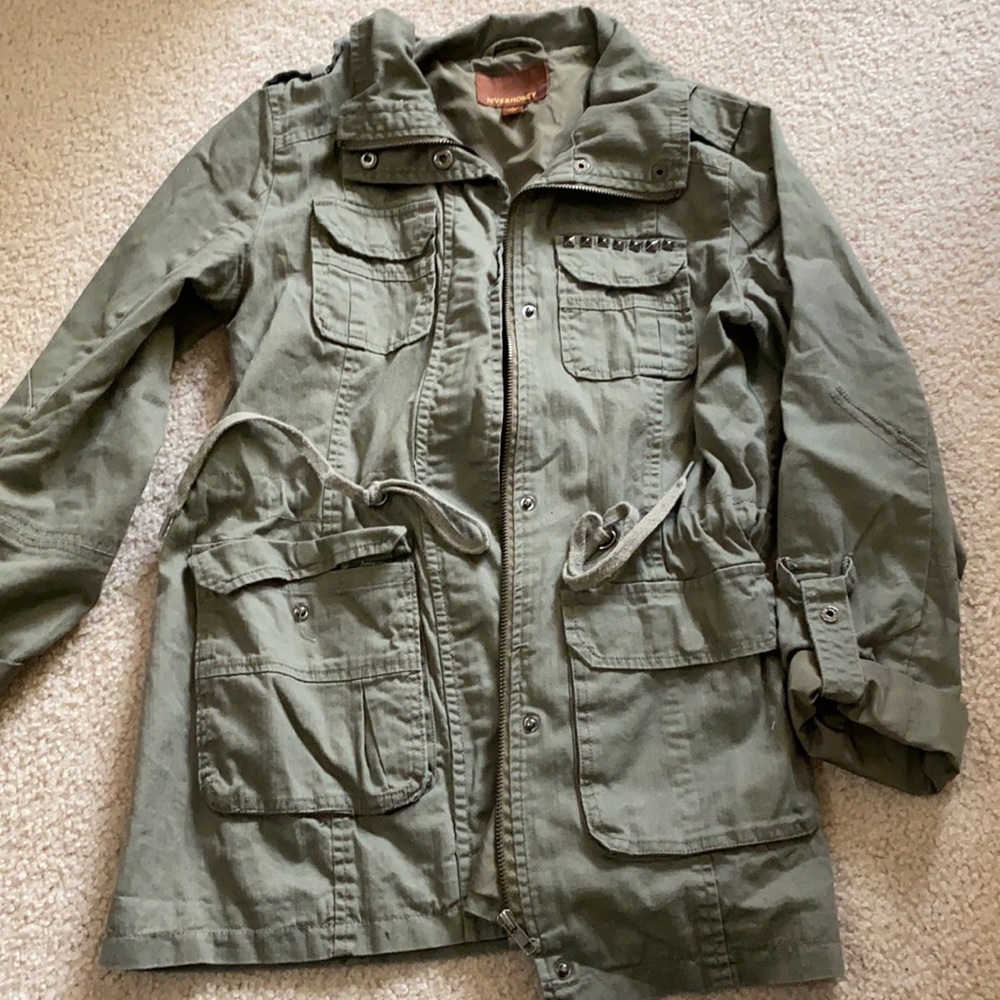 Anorak green military style jacket.
